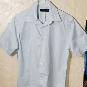 HM H&M Mens Medium Shirt Short Sleeve Button Front